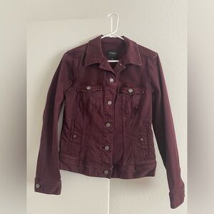 Liverpool Wine-Colored Denim Jacket